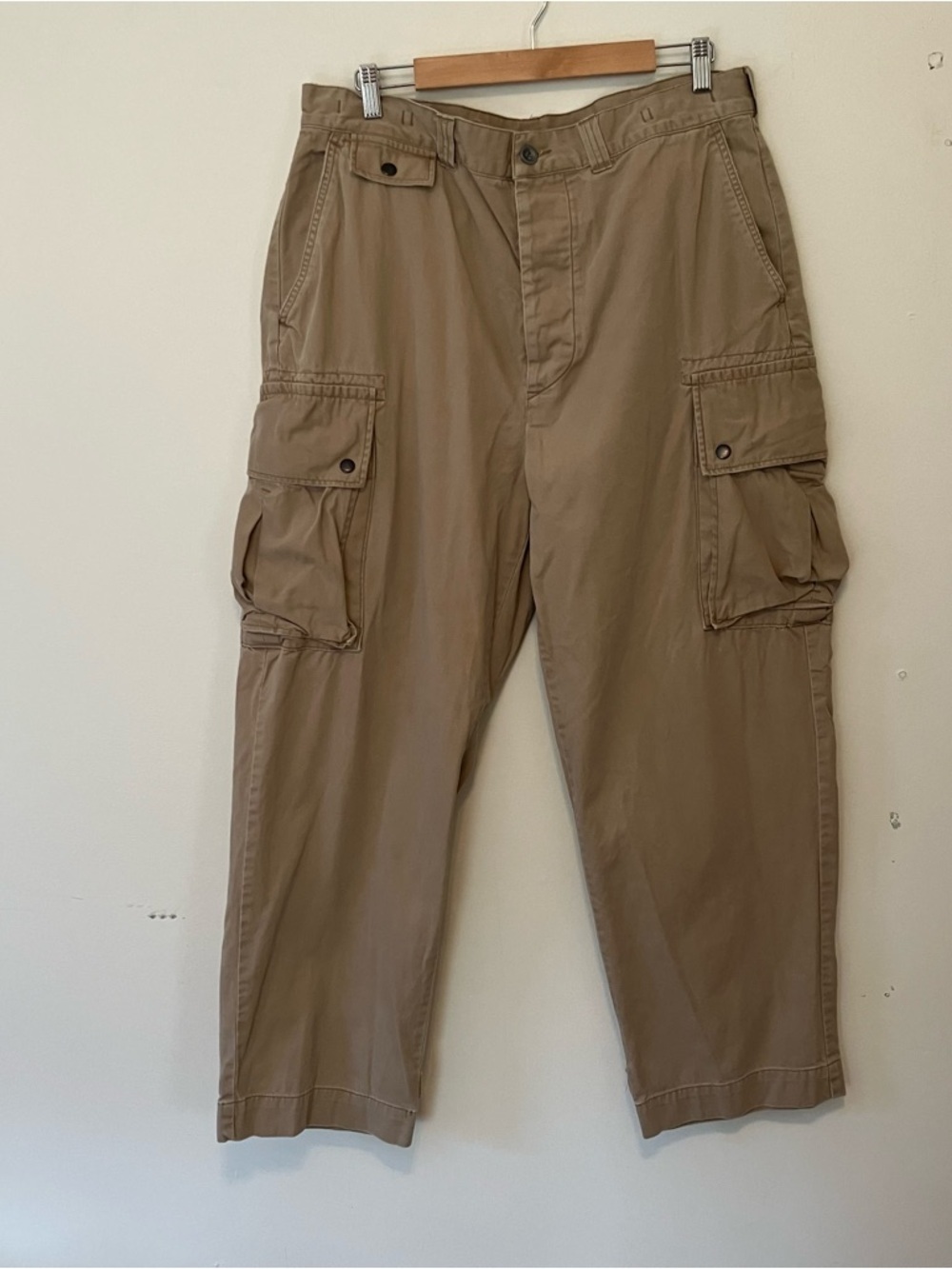 VTG Y2K Polo Ralph Lauren Tan Cargo Pants Polo 67 Chino Size 38x30 90s Read